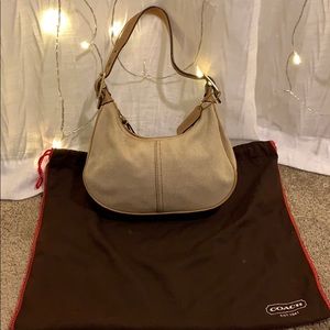 Coach canvas and leather handbag